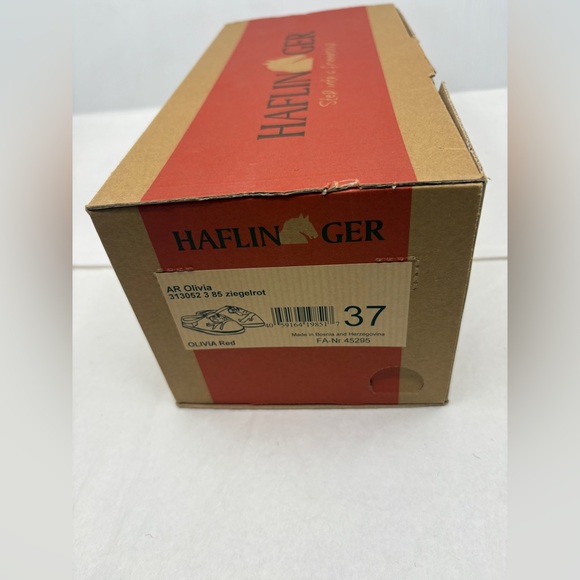 HAFLINGER AR OLIVIA Red Boiled Wool Slippers Owl 37/6 - Picture 5 of 6